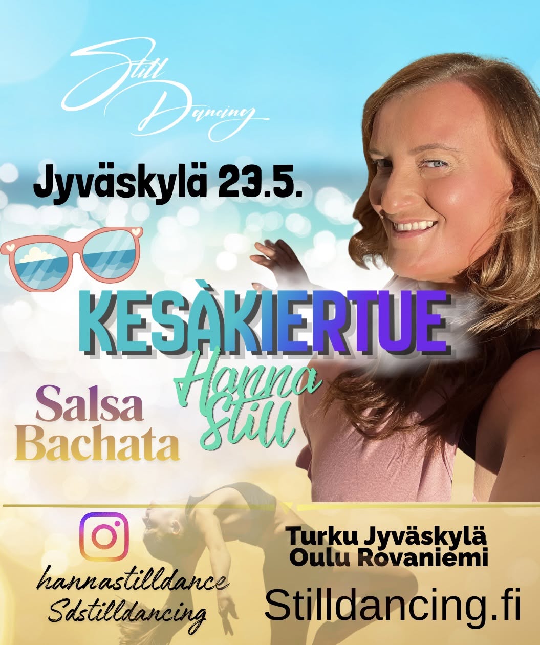 Bachata & Salsa JYVÄSKYLÄ 23.5. Summer road trip with Hanna Still