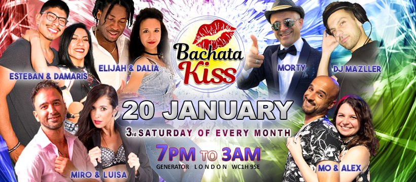 Bachata Kiss, January - Bachata classes and parties in London