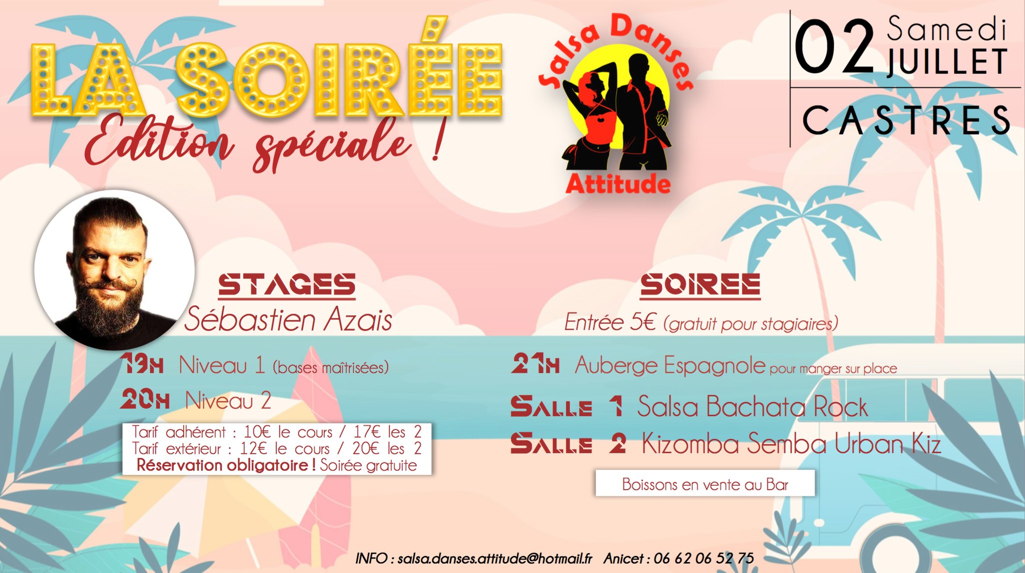 Soirée du mois - édition spéciale - stages Kizomba avec Sébastien Azais