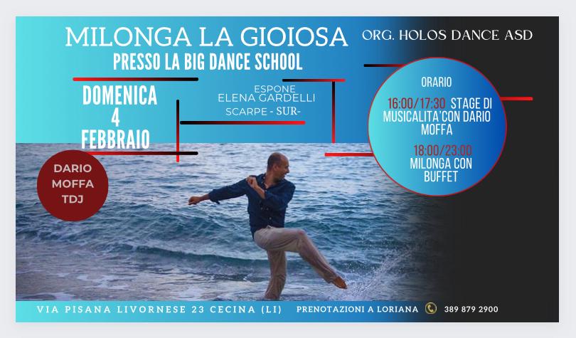 MILONGA LA GIOIOSA con stage di musicalità