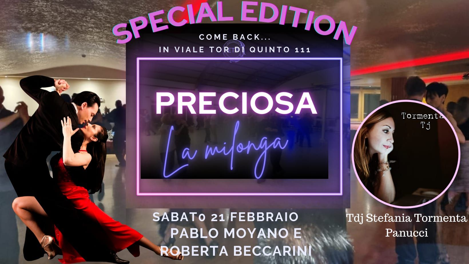 Gran milonga...Preciosa con Pablo Moyano e Roberta Beccarini! tdj Stefania Tormenta Panucci
