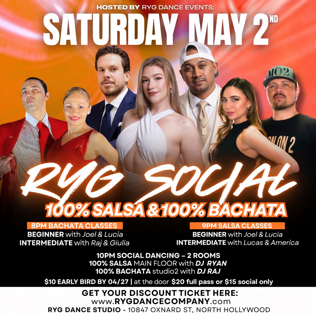 RYG SOCIAL SALSA NIGHT WITH BACHATA ROOM
