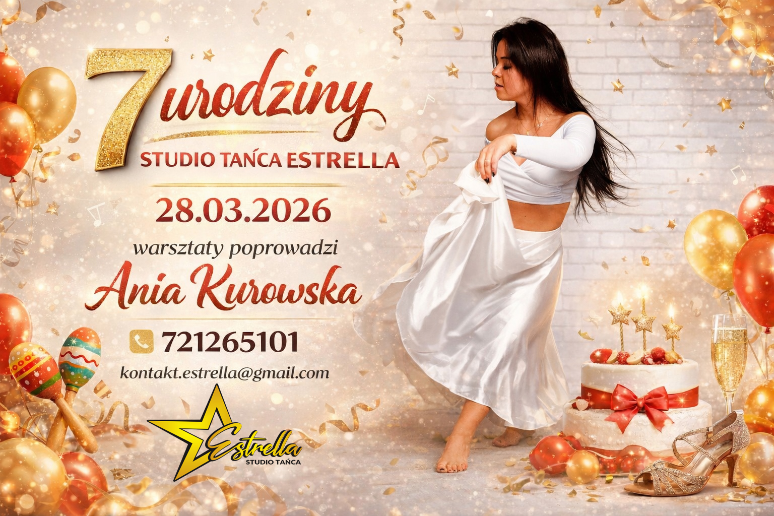 7 urodziny Studio Tańca Estrella - warsztaty z Anią Kurowska