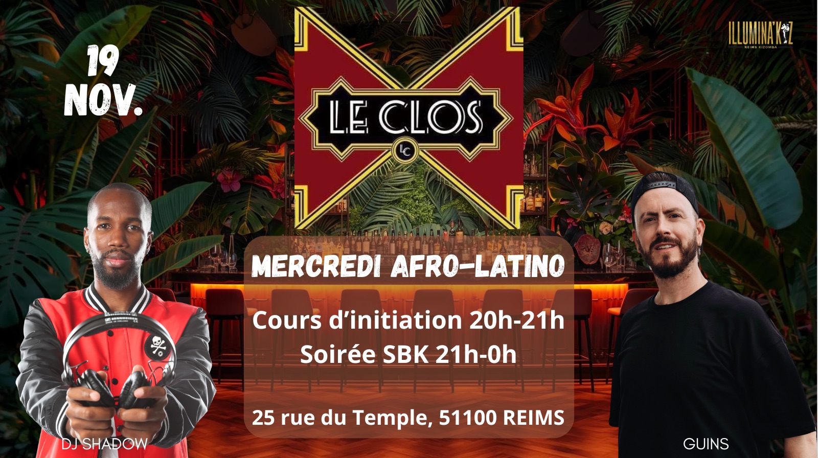 LE CLOS - Soirée Afro Latino