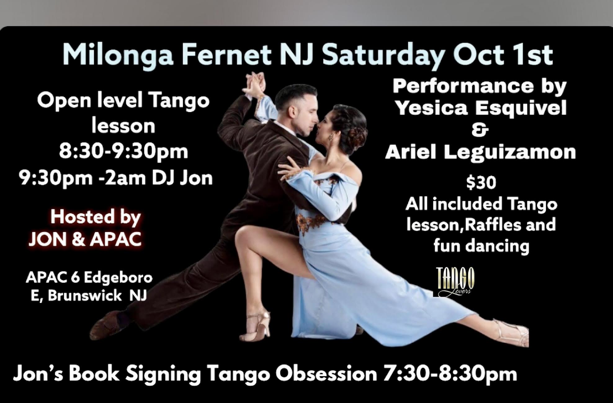 MILONGA FERNET DJ Jon will take request ask him any tandas you would like to dance!