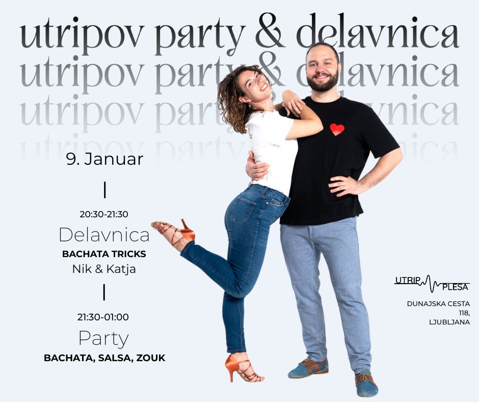 Utripov party salsa, bachata z delavnico❤️♥️❣️