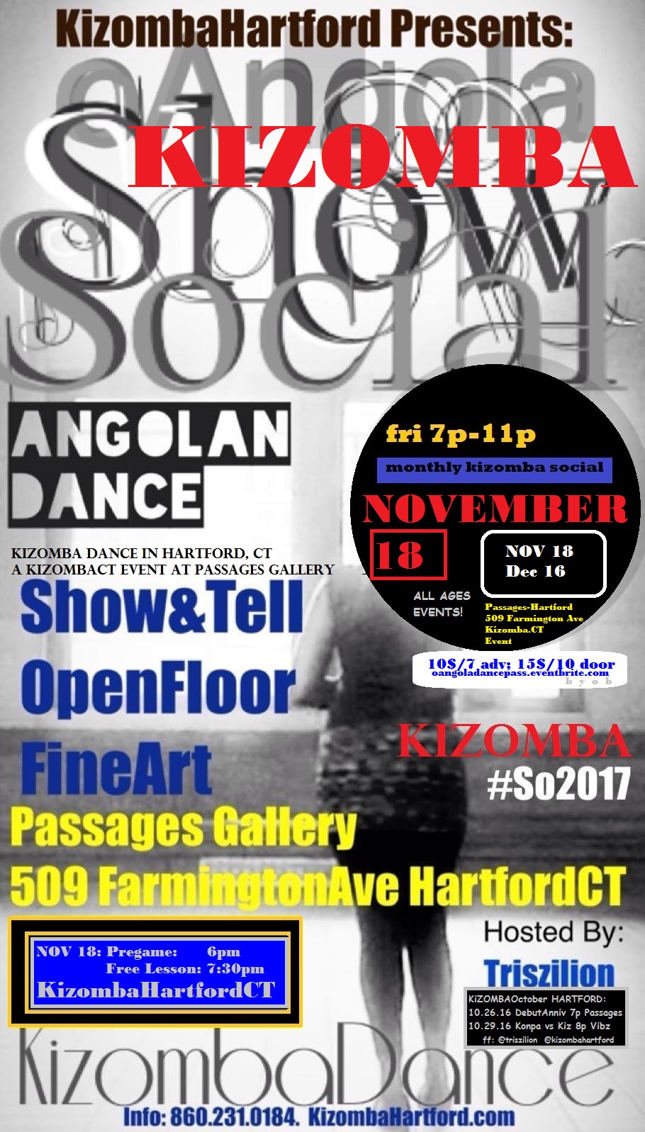 November: OAngola Kizomba Dance ShowSocial 11.18.16 Passages Gallery