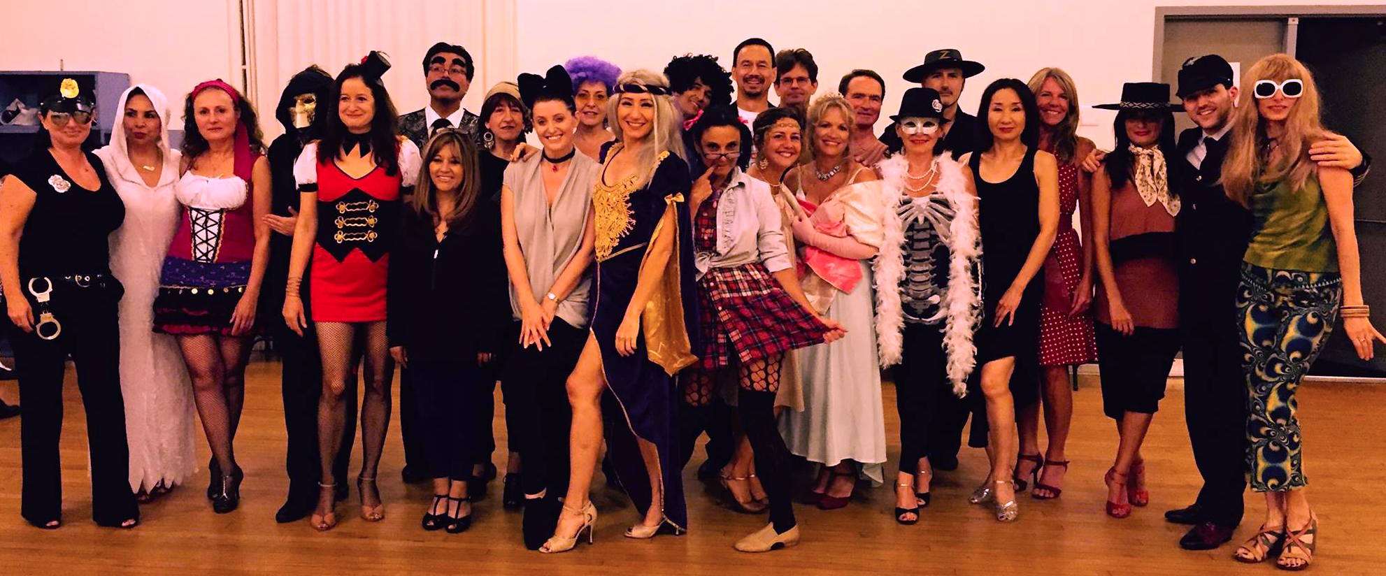 Halloween celebration at our relaxed, super cool, Venice vibe practica with DJ Derek
