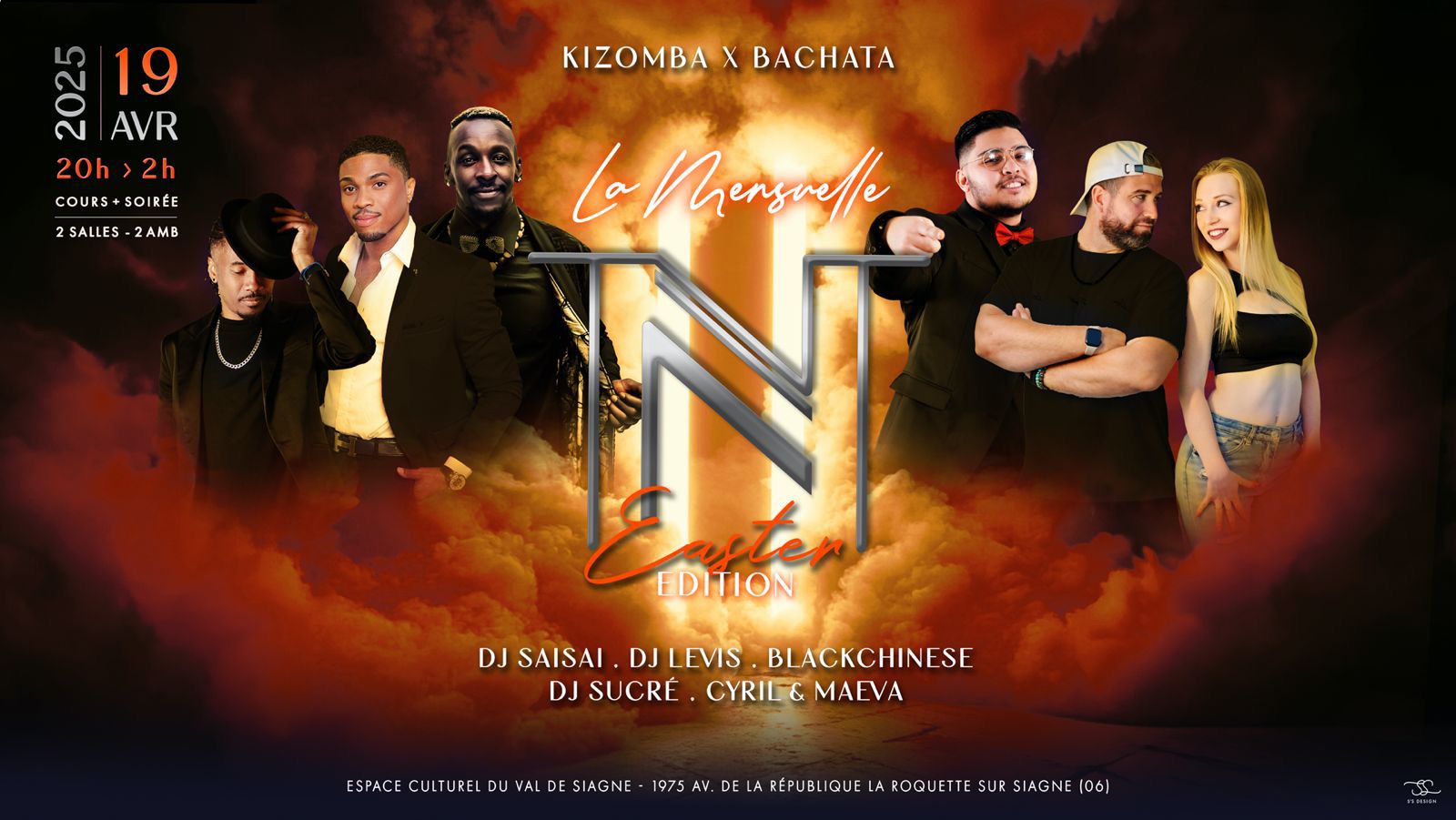 LA MENSUELLE TNT 19.04 - Kizomba x Bachata - 2 salles 2 ambiances