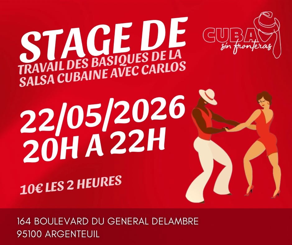 Stage de travail des basiques de la salsa cubaine