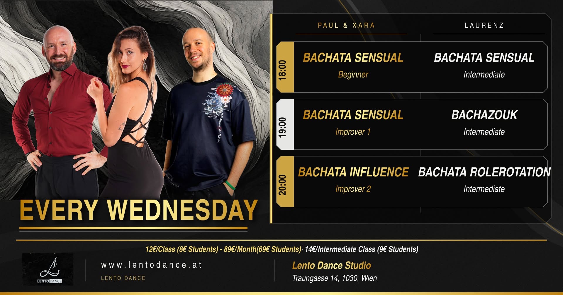 Bachata Sensual Dance Classes Every Wednesday