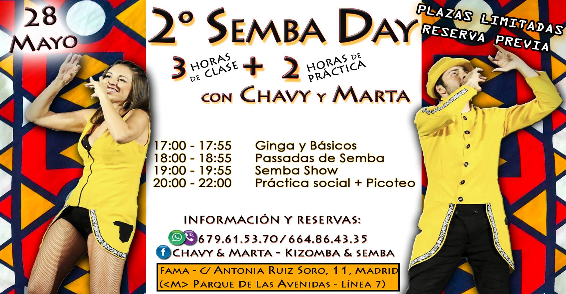 2º Semba Day 3+2 con Chavy y Marta (Madrid) 28 Mayo