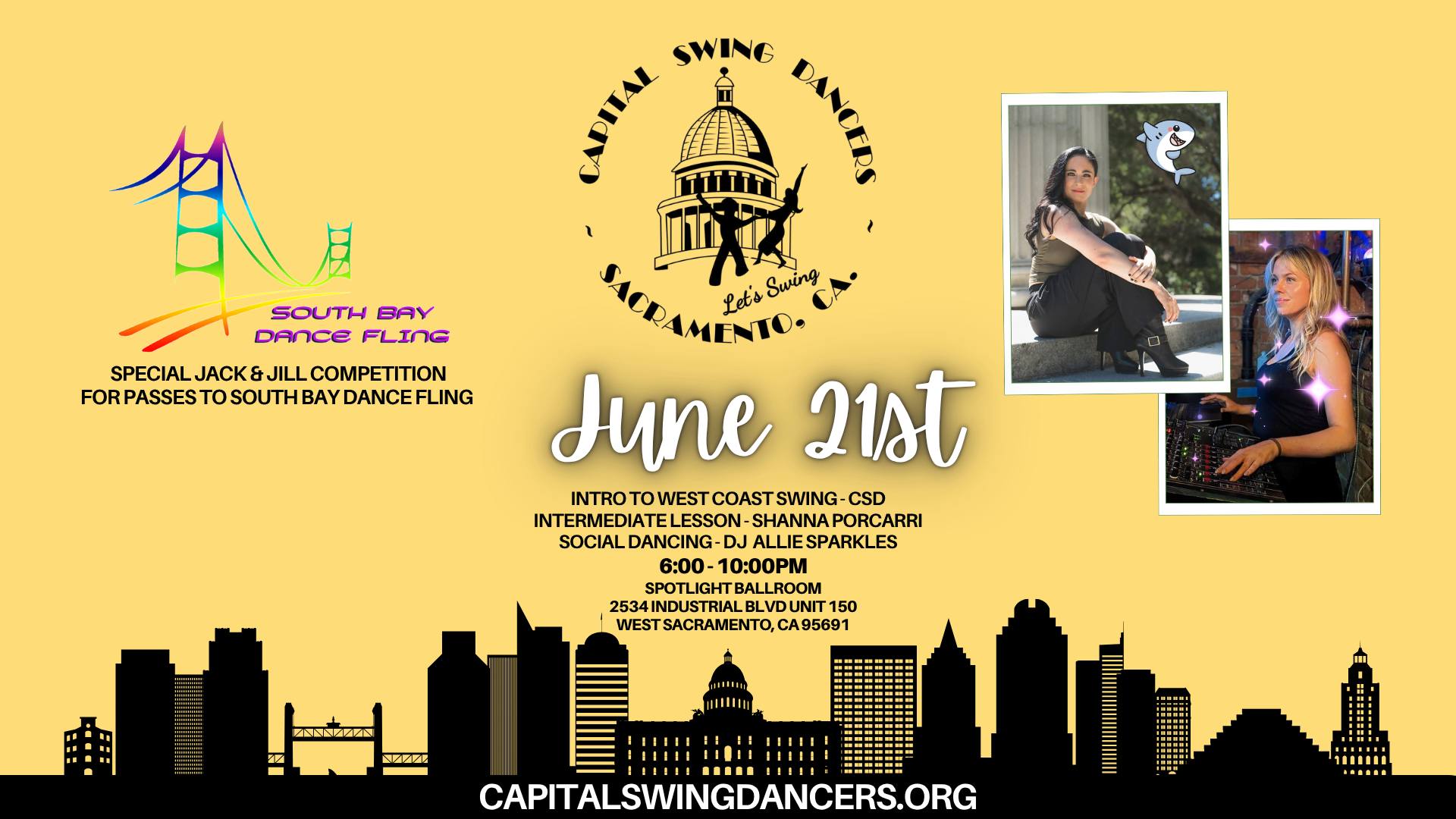 Capital Swing Dancers Monthly Dance - JUNE 21st