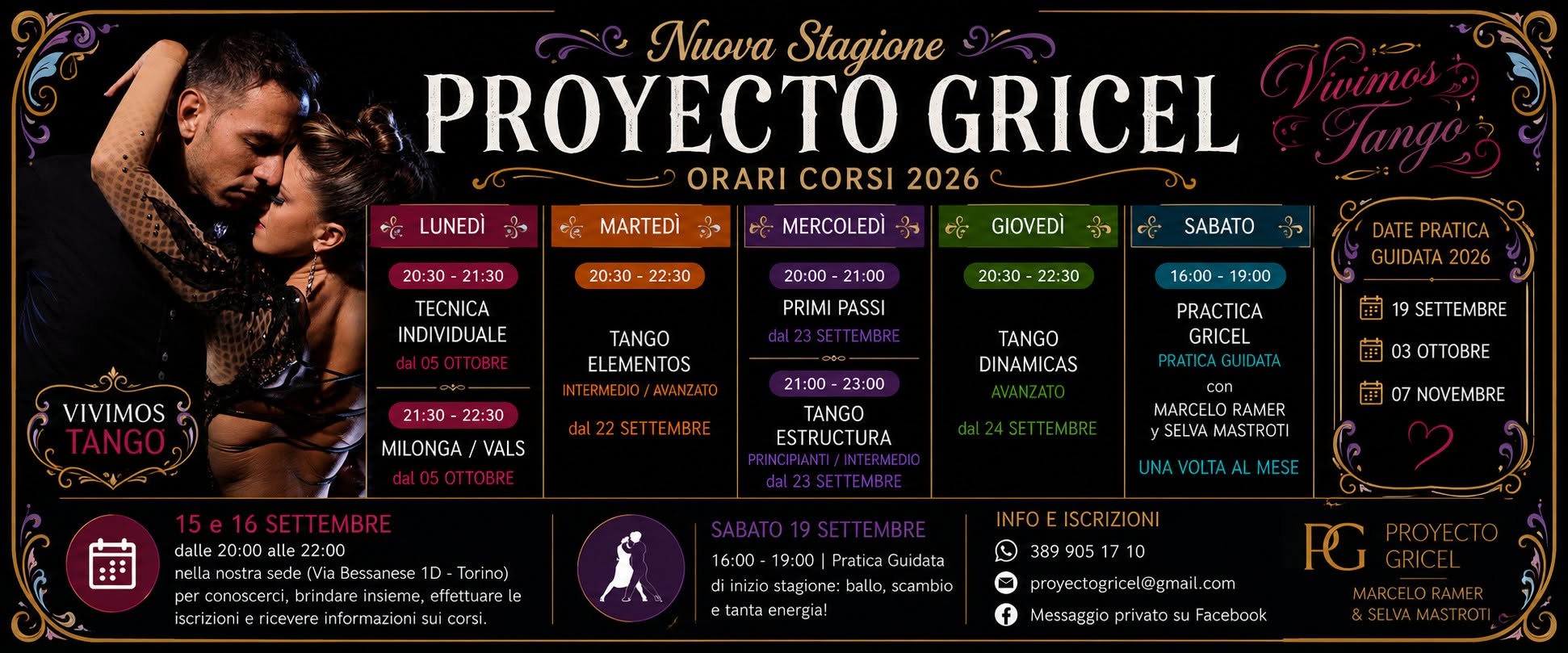 Nuova Stagione Tango 2026 2027 Proyecto Gricel Torino