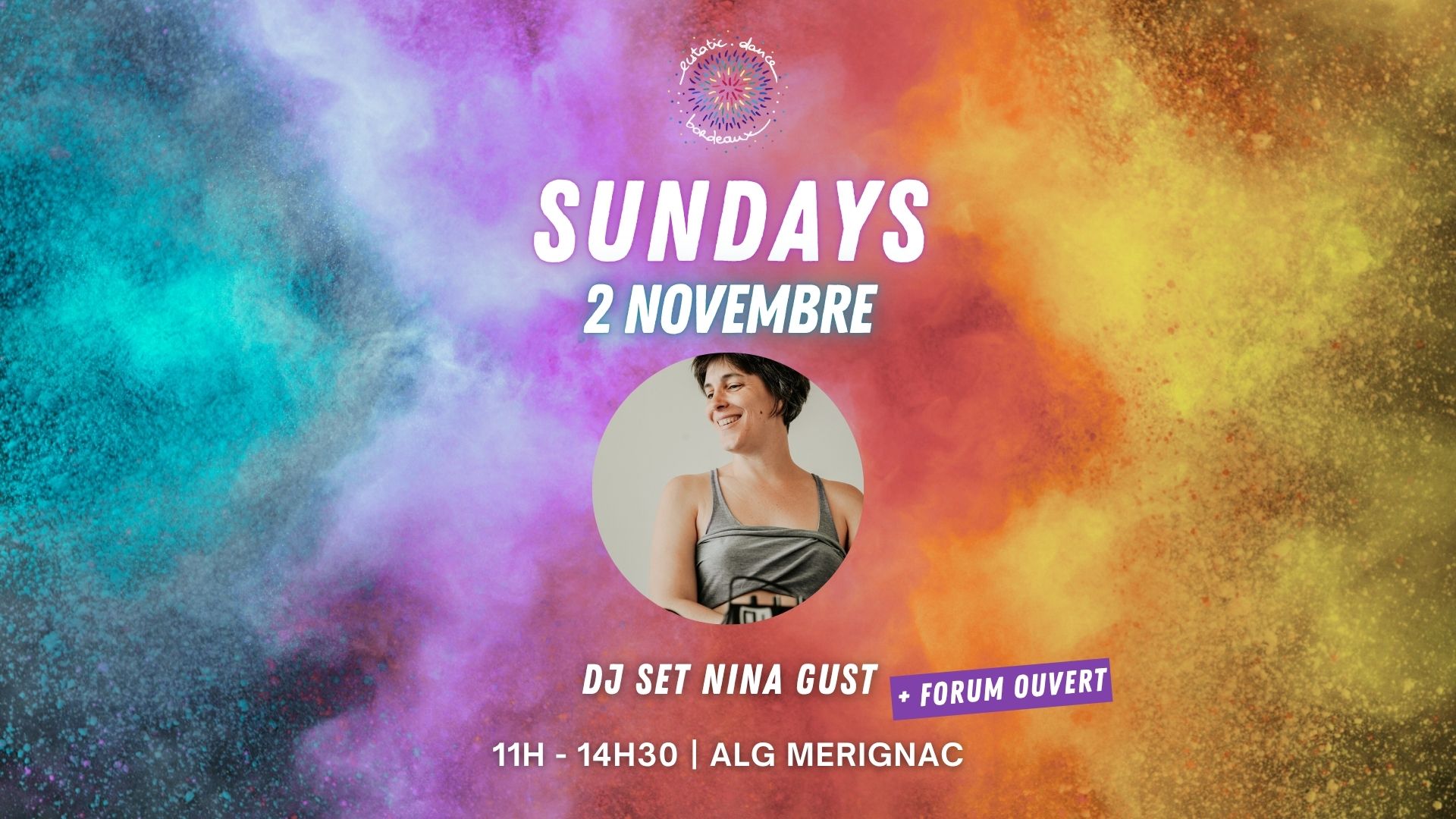 Ecstatic Dance Bordeaux * SUNDAYS * 2 NOVEMBRE 🌺💀🌹Spéciale Fête des Morts 🌺💀🌹 DJ Set NINA GUST