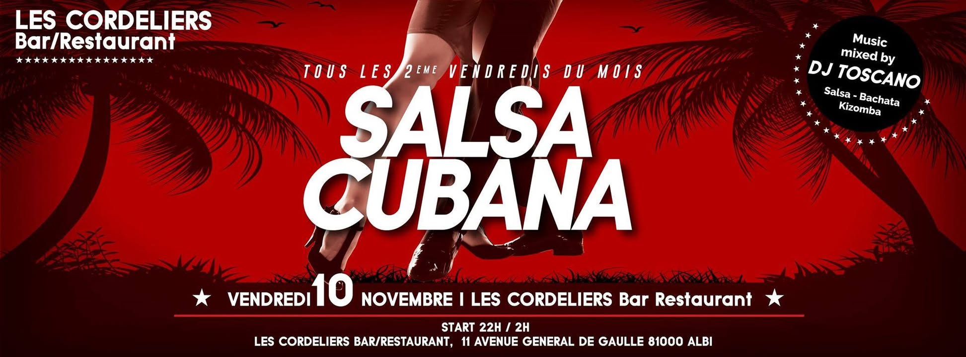 Soirée Salsa Cubana au Bar Restaurant Les Cordeliers à Albi