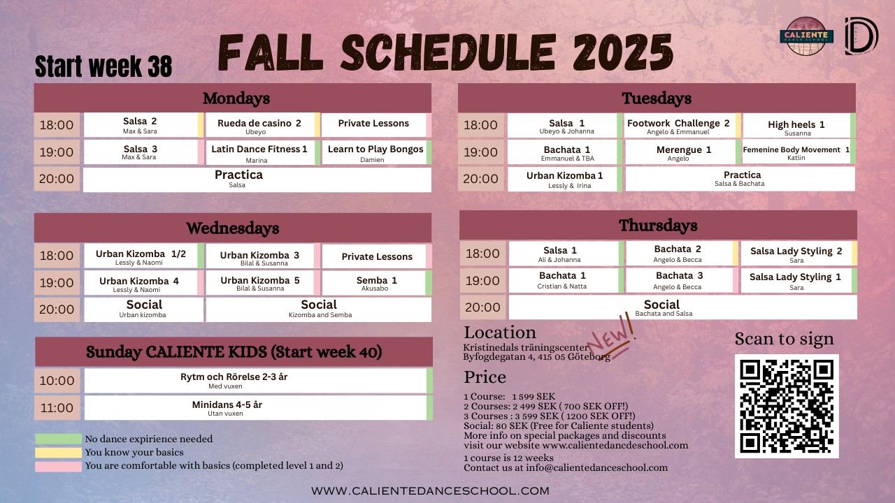 Fall Semester 2025 - Caliente Dance School