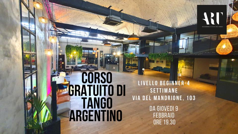 Corso gratuito di tango argentino - per 4 settimane - liv beginner - da giov 9 febbraio h19.30