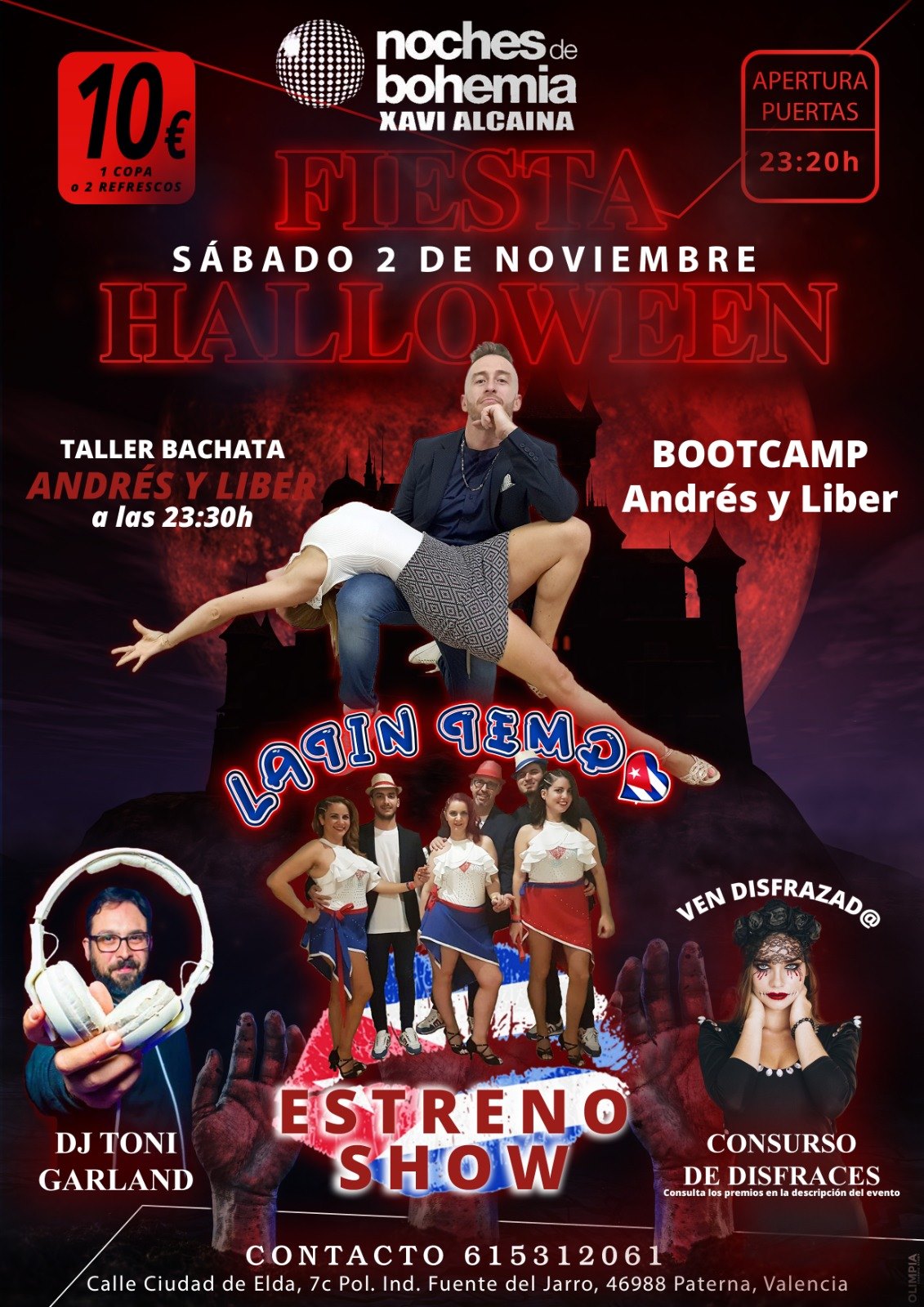 Fiesta De Halloween en Noches de Bohemia Sábado 2 de Noviembre