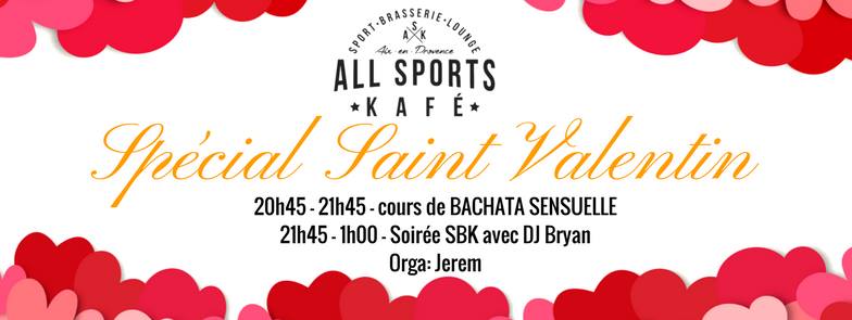 AIX: Spéciale Saint Valentin SBK au All Sports Kafé!
