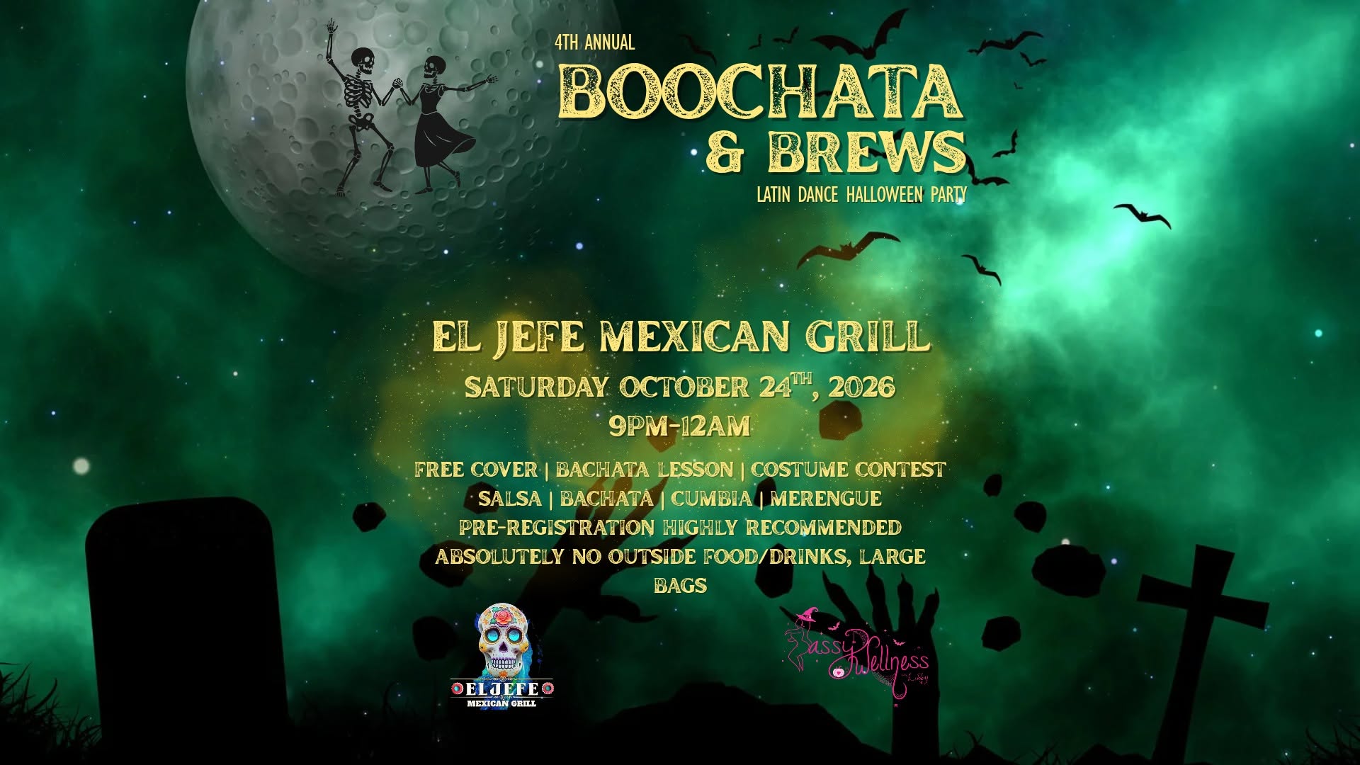 🎃👻 4TH ANNUAL BOOCHATA & BREWS LATIN DANCE HALLOWEEN PARTY 👻🎃