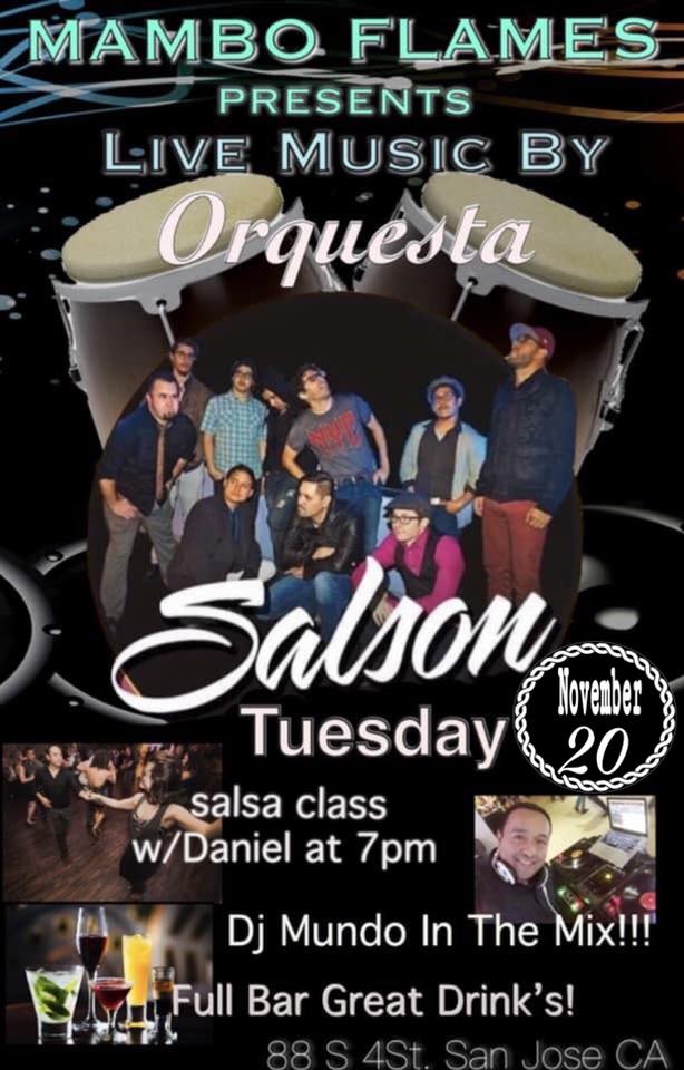 Mambo Flames :Live music By Salsón