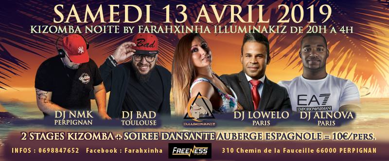 Soirée Kizomba DJs Alnova Lowelo Bad NMK - stages avec Xav&Farah