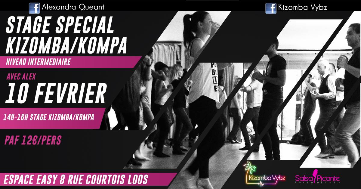 Stage Special Kizomba Kompa avec Alex le 10 fevrier