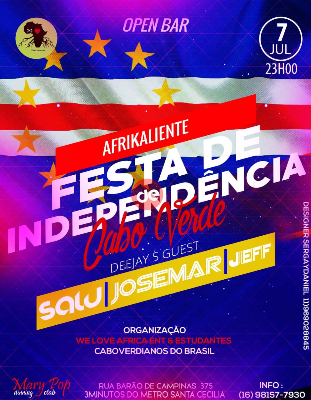 Afrikaliente -Festa de Independência de Cabo Verde (OPEN BAR)