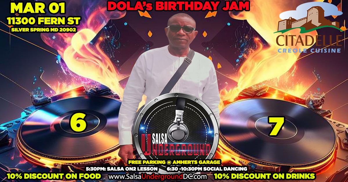 πΆπ Salsa Underground DC: Dola's Birthday Jam