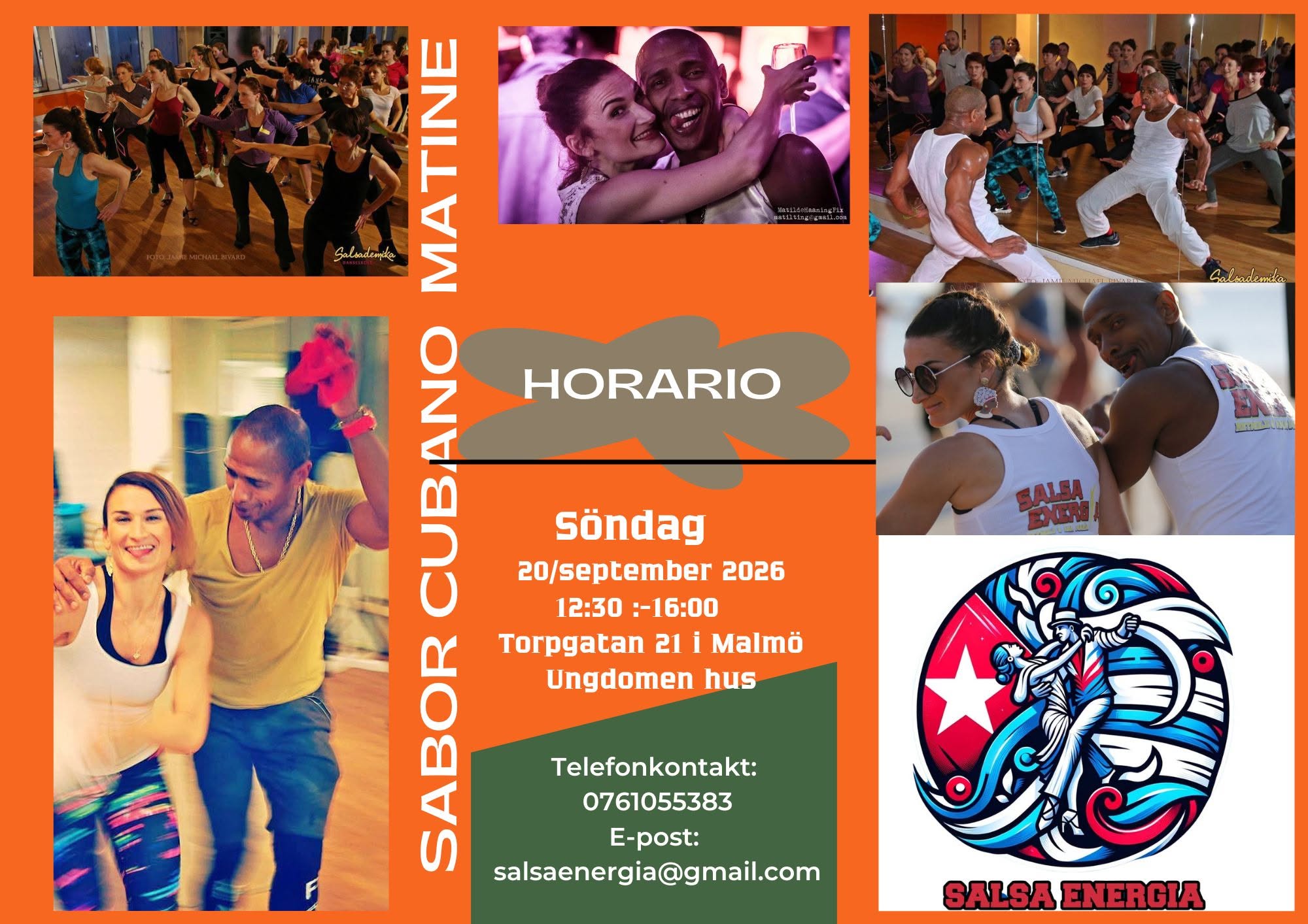 Söndag 20 Sept - SalsaEnergia - Sabor Cubano Matine I Malmö