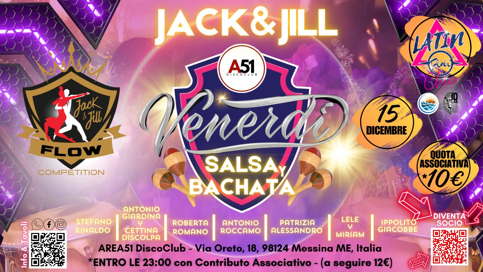 J&J Flow il Venerdì - LatinFlowChic - Area51 - VEN15DIC 2023
