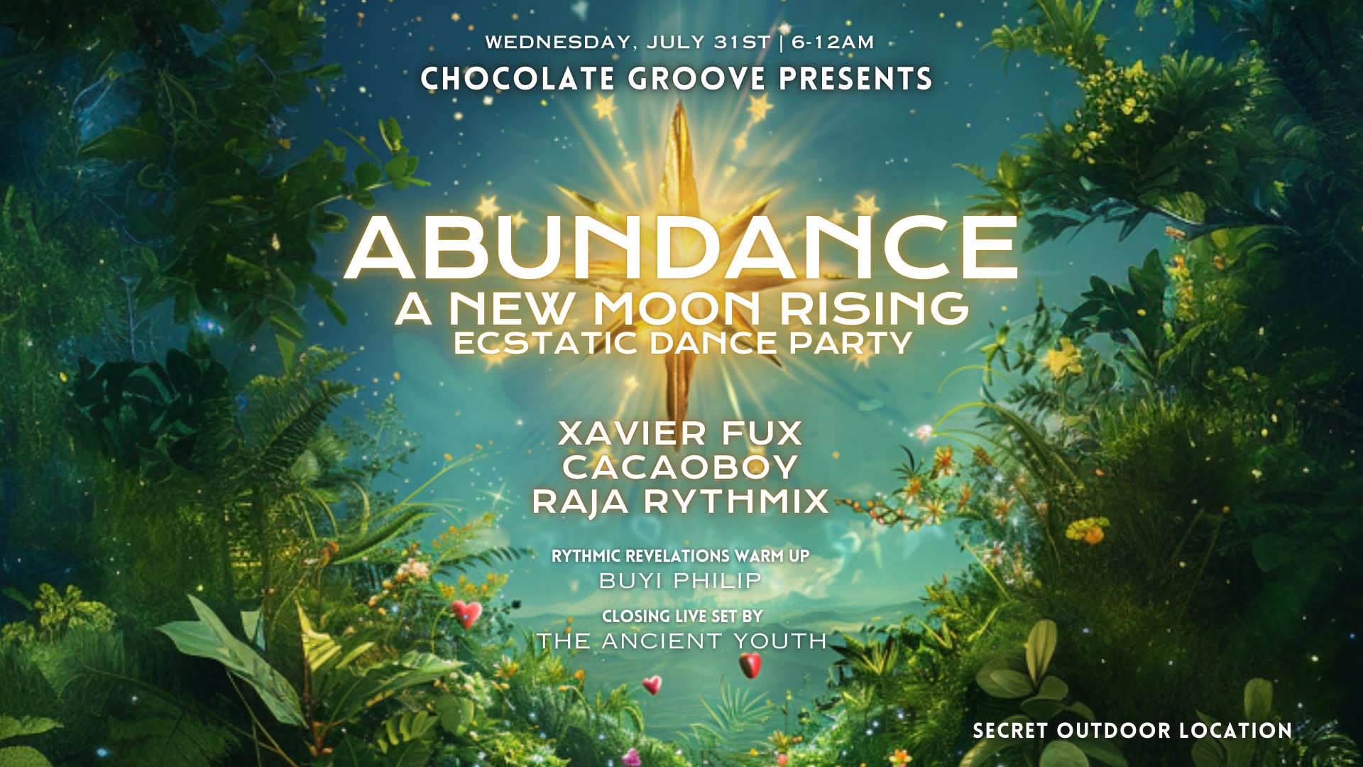 Chocolate Groove - ABUNDANCE : A New Moon Rising Ecstatic Dance Party