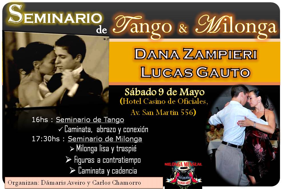 SEMINARIO DE TANGO Y MILONGA de DANA ZAMPIERI Y LUCAS GAUTO