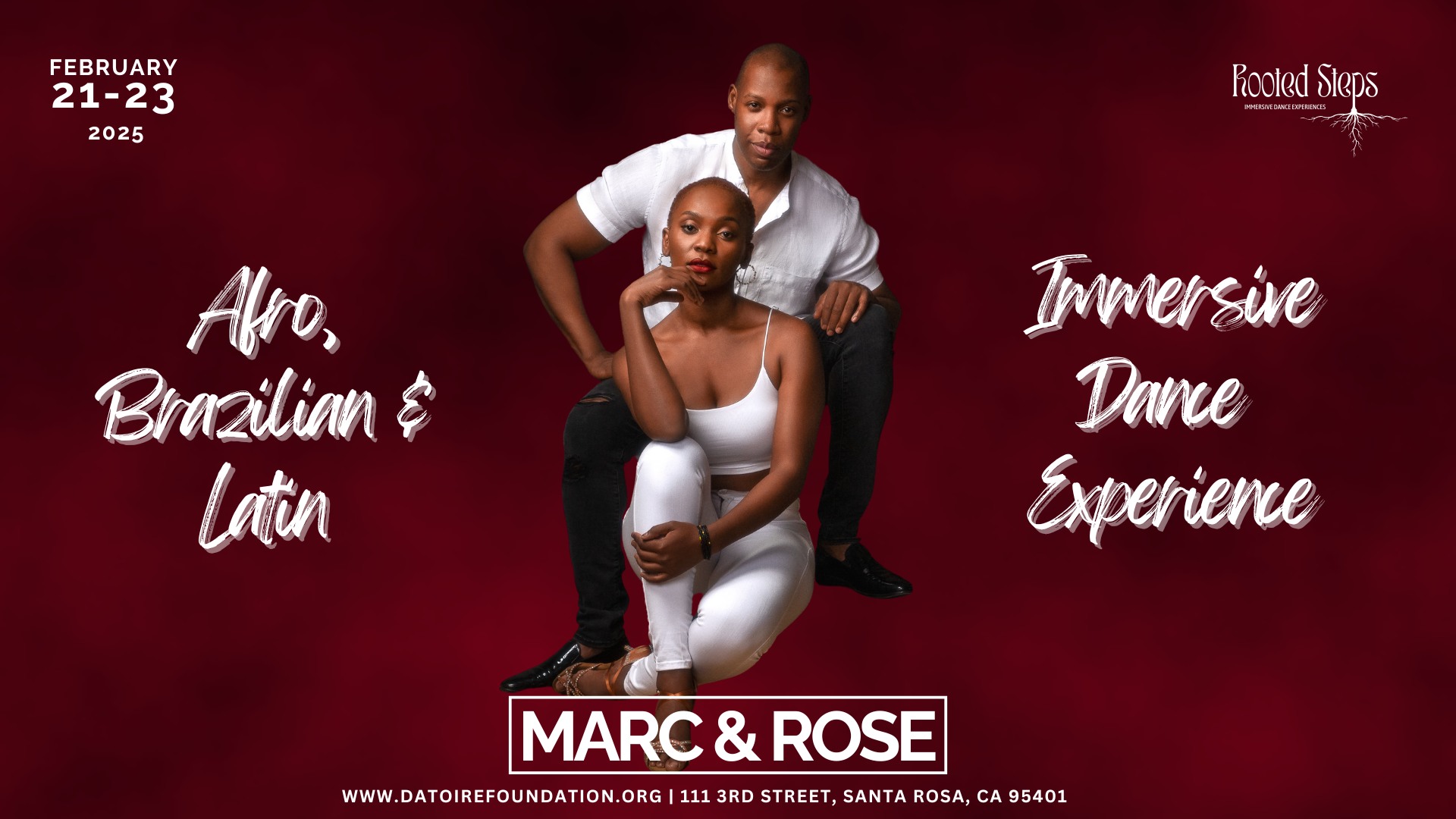 Rooted Steps: Afro, Brazilian & Latin Dance Experience w Marc & Rose