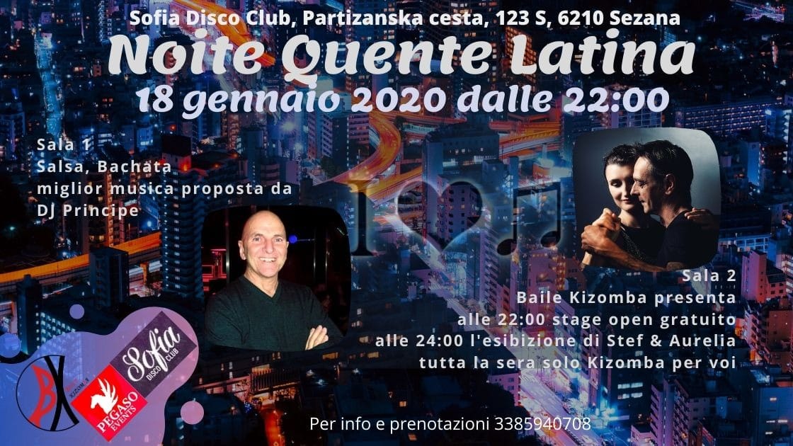 Noche Latina ( Sala 1 Salsa, bachata - Sala 2 Kizomba )