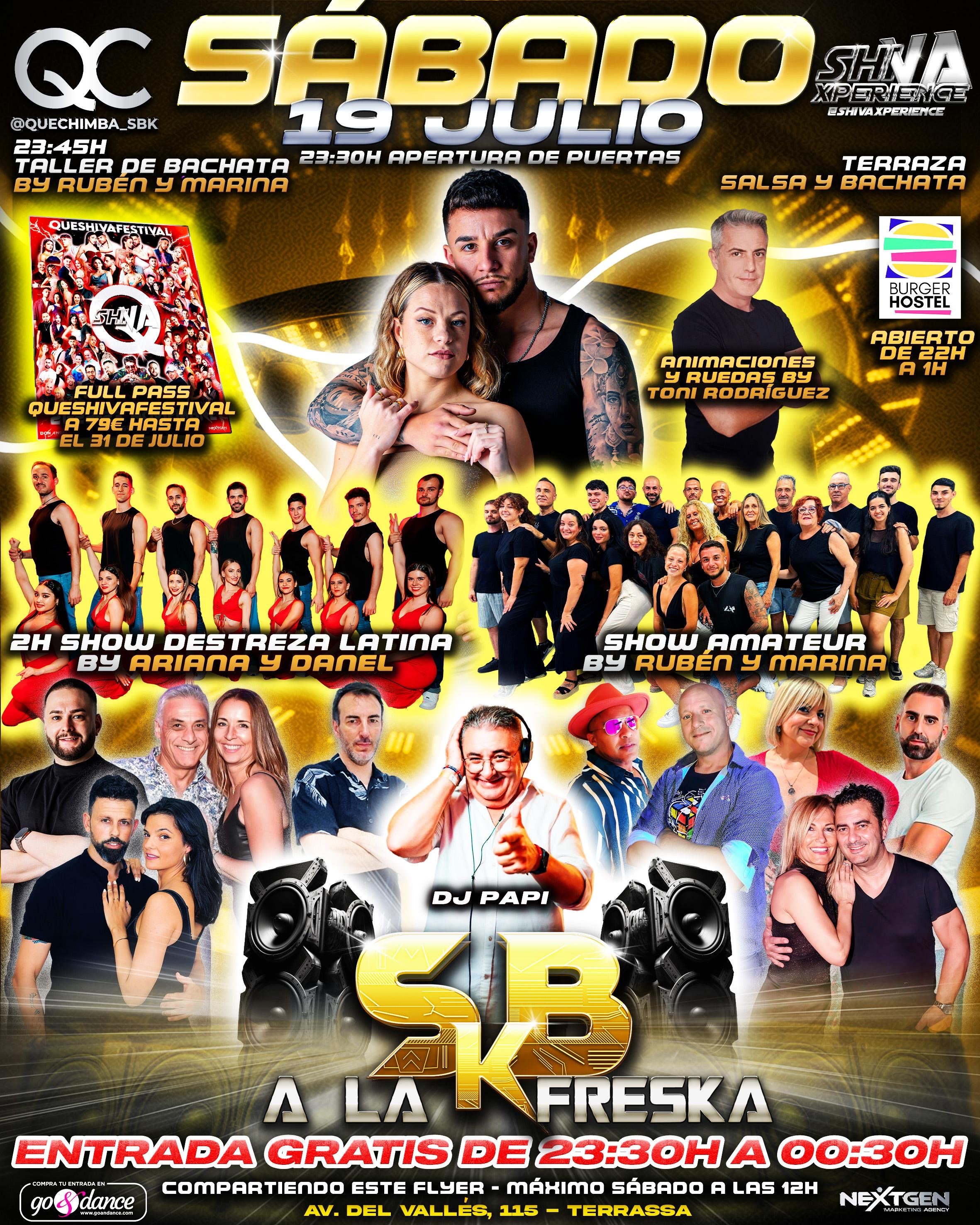 💥💥 SÁBADOS ENTRADA GRATUITA* 💥💥 TERRAZA DE SALSA Y BACHATA 💥💥