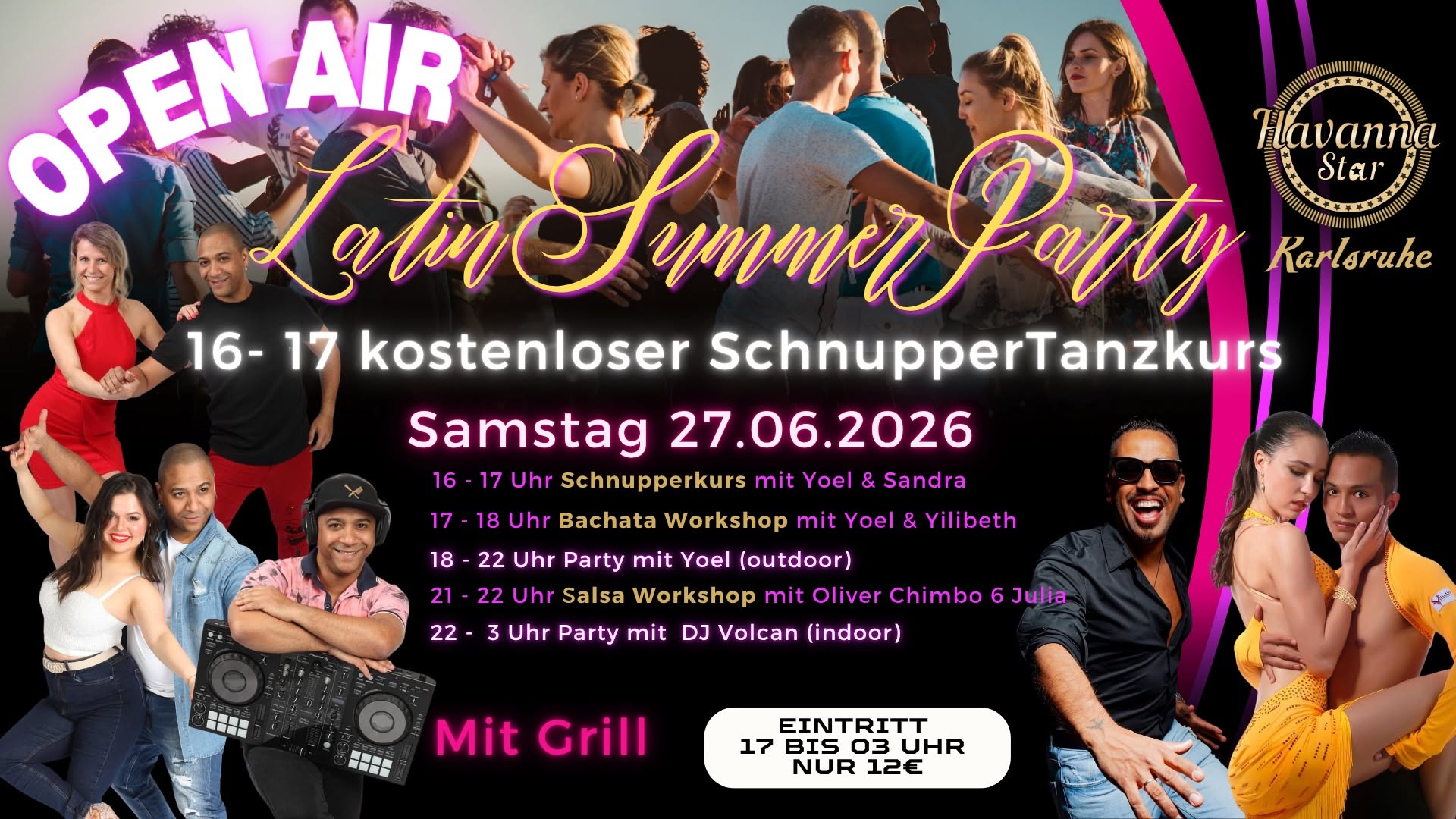 Open Air Party mit kostenlosem TanzSchnupperkurs & Tanzworkshops