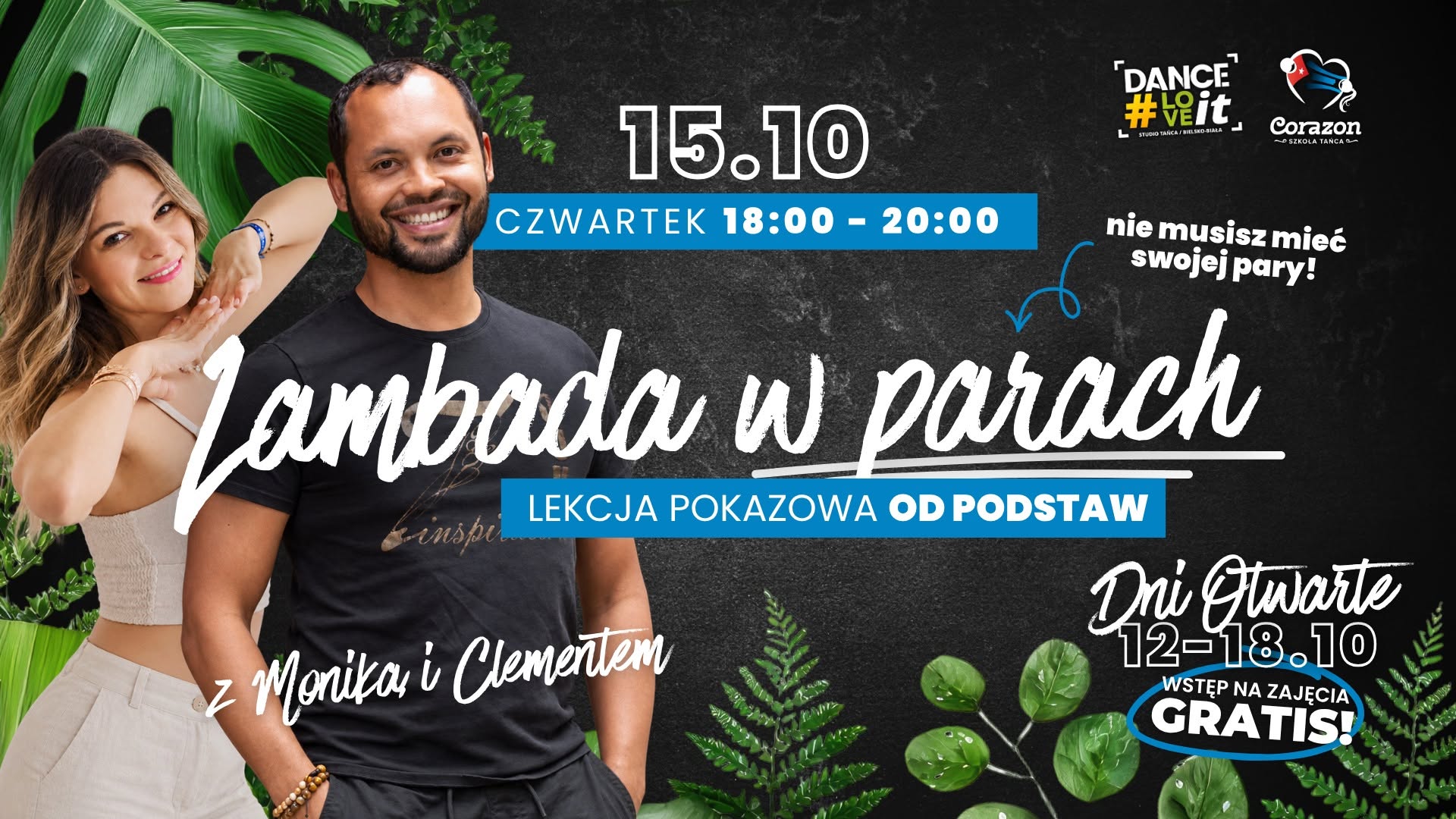 ‼️NOWOŚĆ‼️ Lambada dla par i singli - poznaj zoukowy świat Dni Otwarte 12-18.10 ‼️PROMOCJA‼️