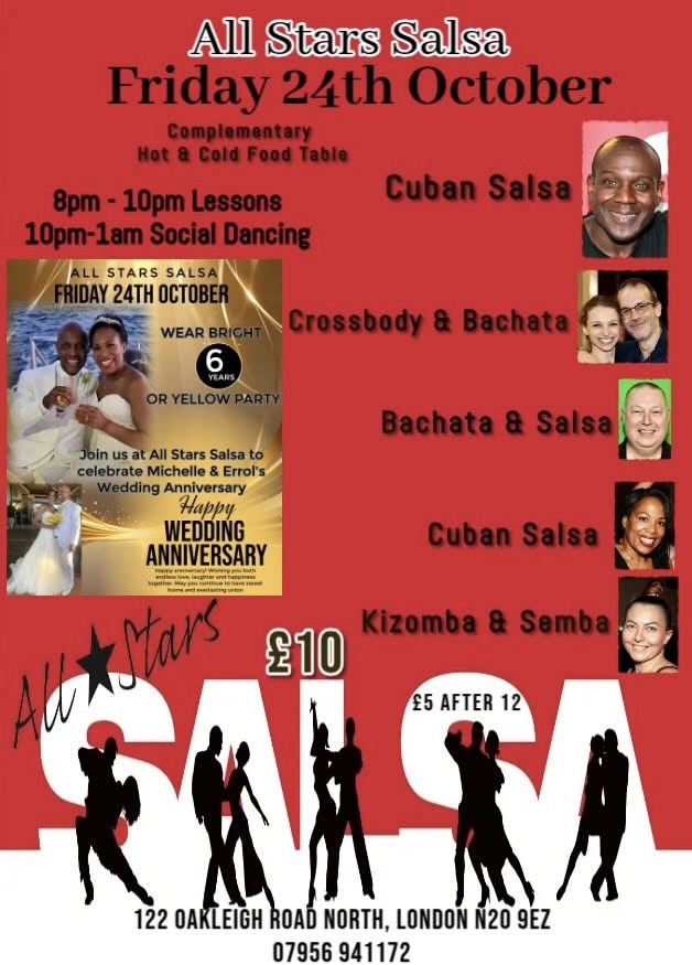 All Stars Salsa Friday 24th October 2025