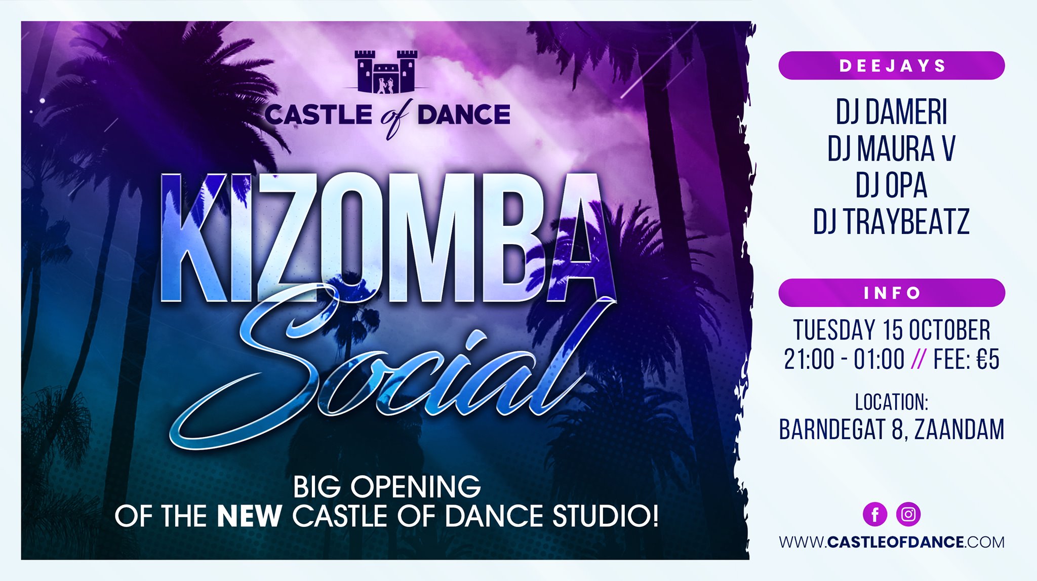 Castle of Dance kizomba social & opening of the new studio