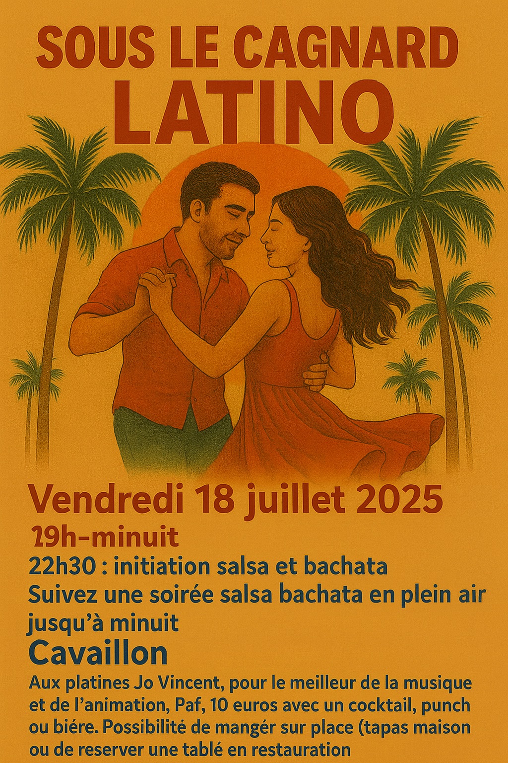 Sous le Cagnard latino : soirée salsa bachata by just latino