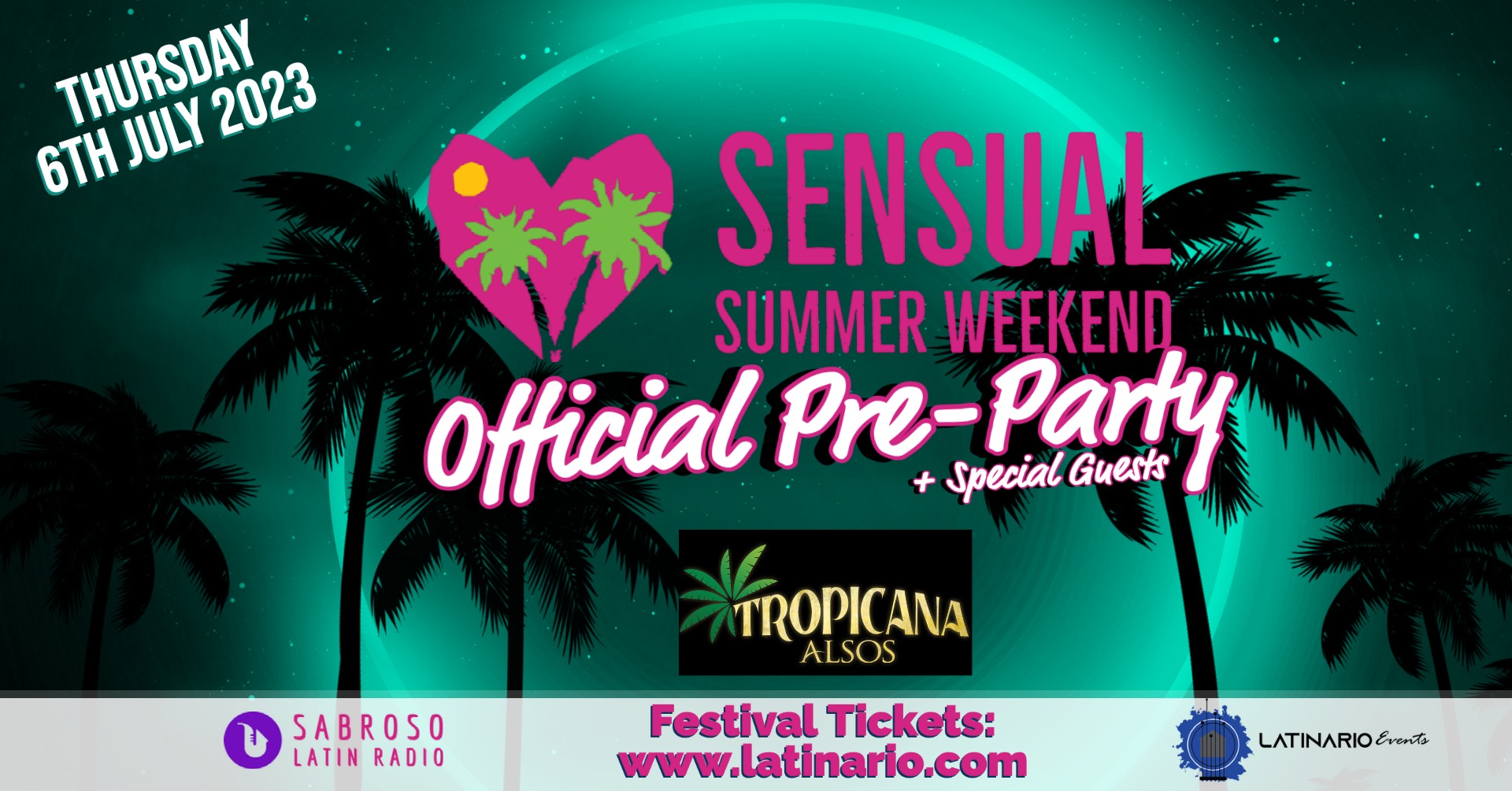 Sensual Summer Weekend Official Pre-Party @Tropicana!