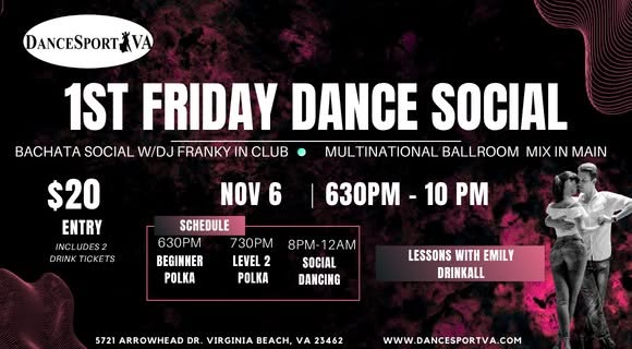 1st Friday Ballroom & Bachata Social with DJ Franky