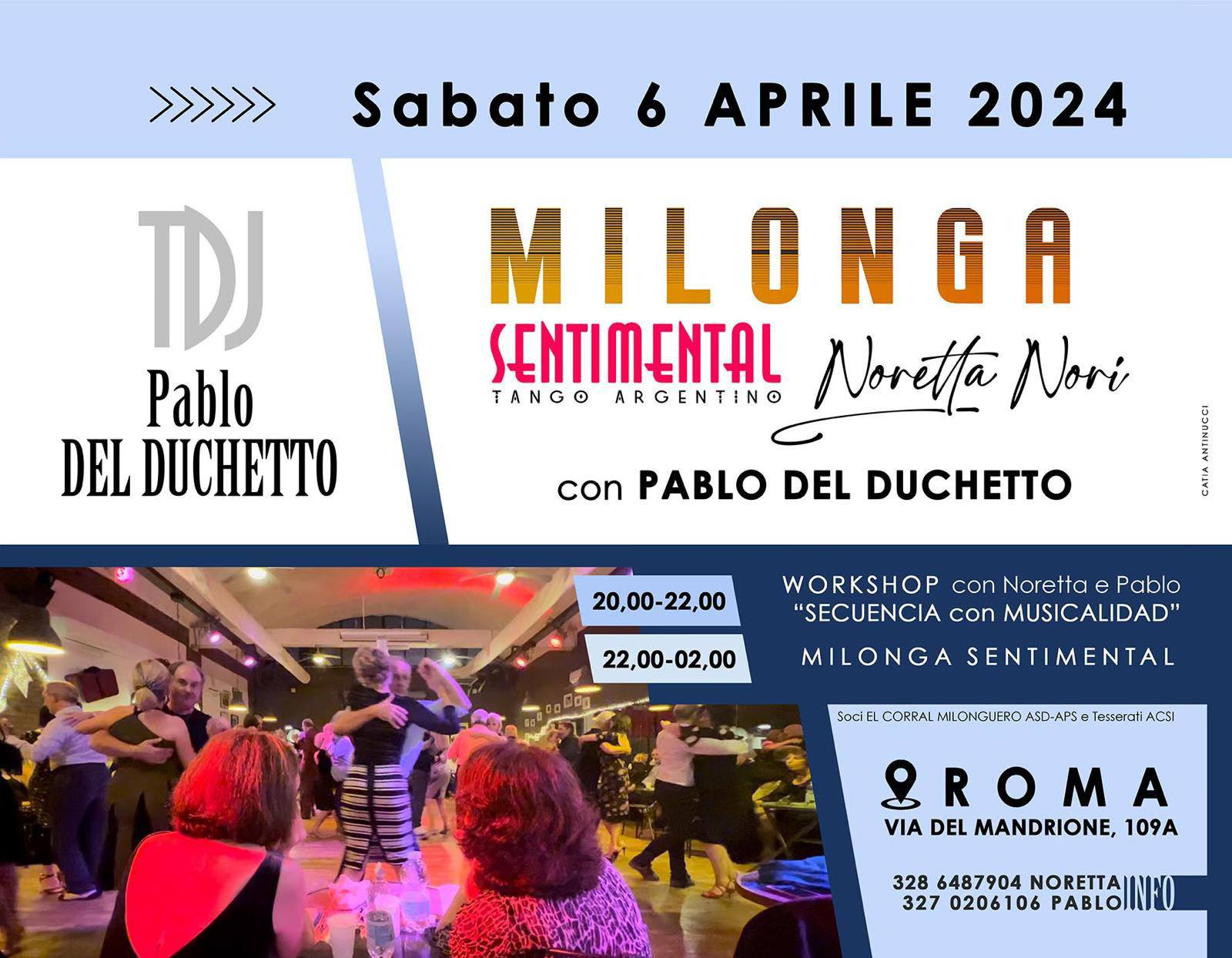Milonga Sentimental, il sabato milonguero a Roma - TDJ Pablo Del Duchetto