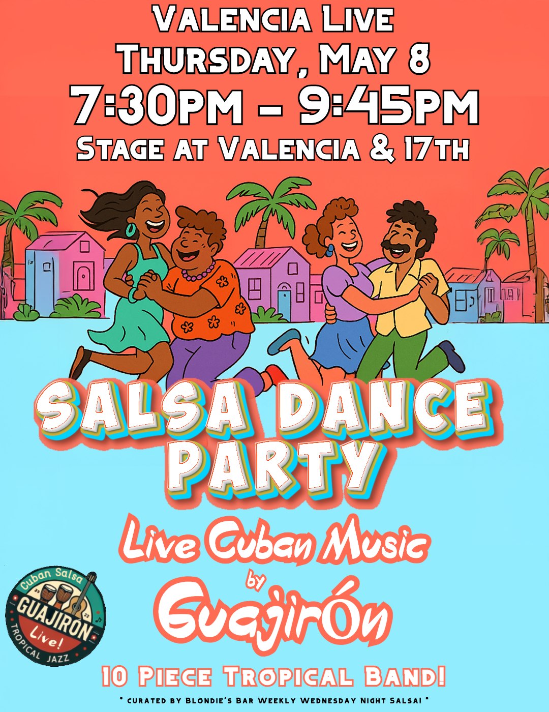 π SALSA STREET DANCE PARTY Live Cuban Salsa at Valencia Night Market π·