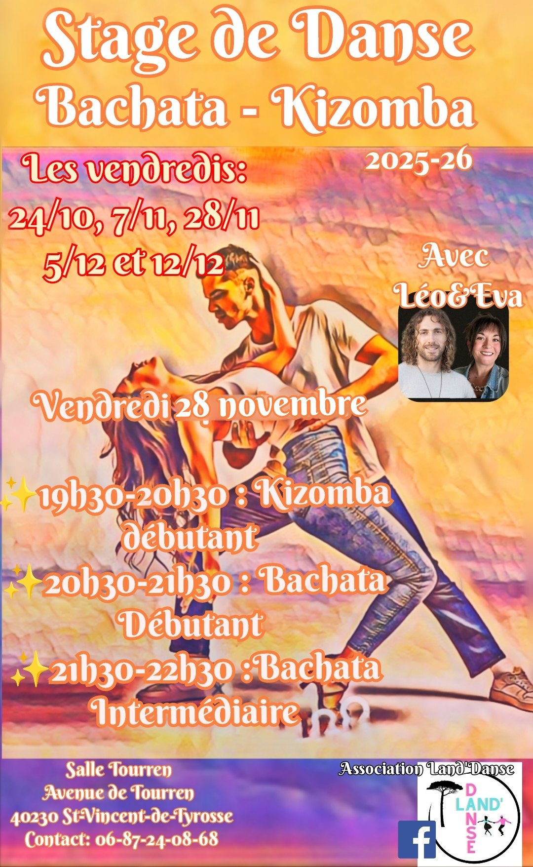 Stage de Bachata Kizomba - Land'Danse Tyrosse