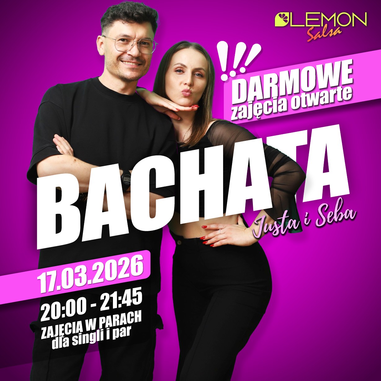 DARMOWE zajęcia otwarte BACHATY w LEMON Salsa!