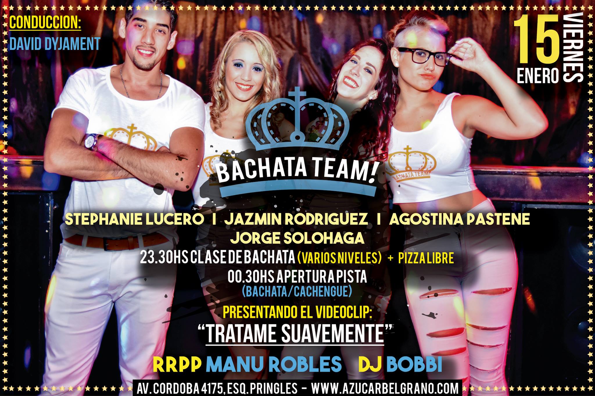 BACHATA TEAM! Viernes 15 Enero 2016 CLASE+FIESTA!!!