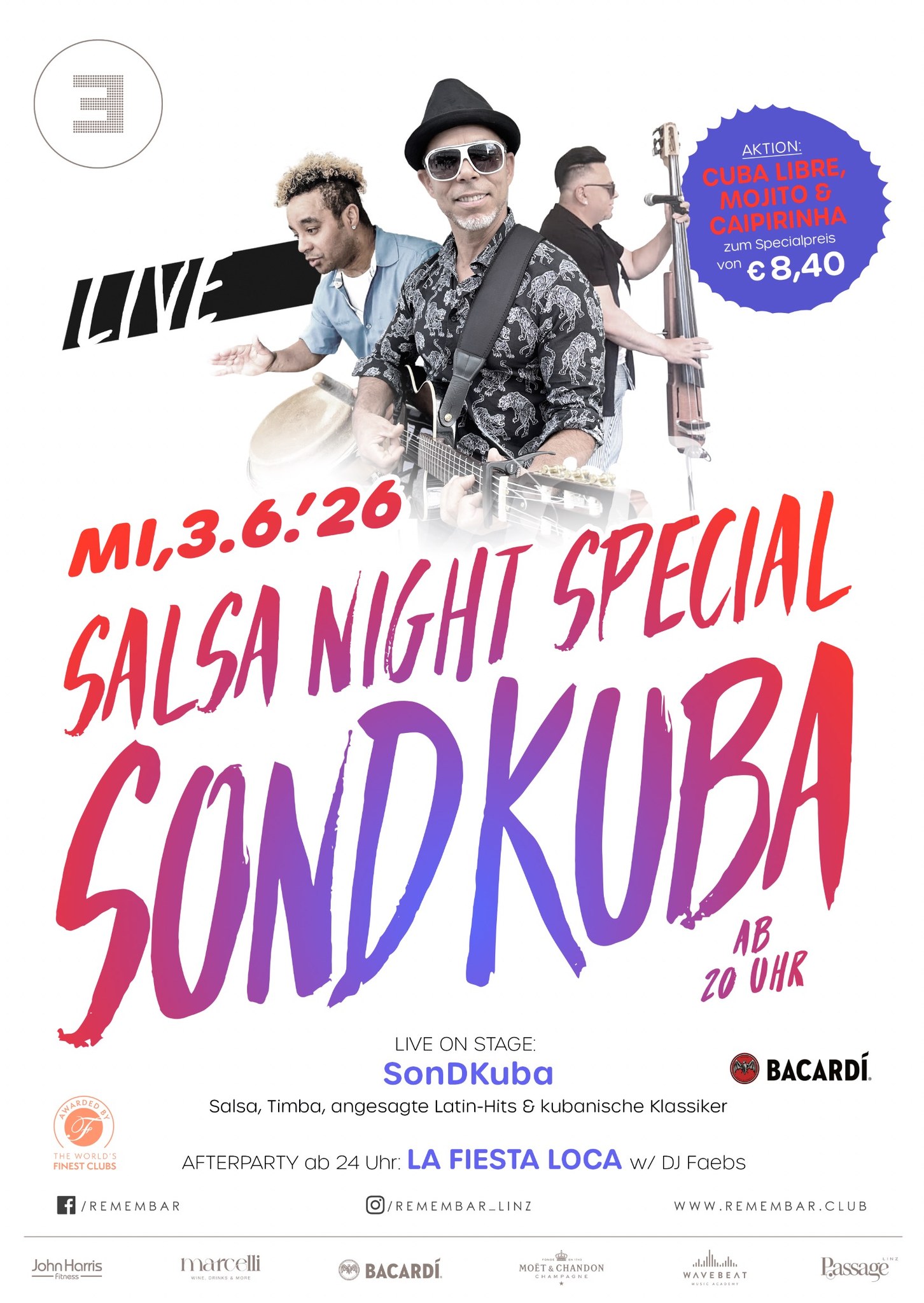 Fiesta Latina - Salsa Night mit Livemusik "SonDKuba" und DJ Geraldo